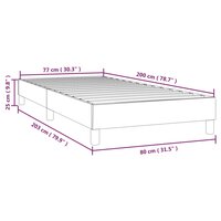 Boxspring bed 80x200 cm stof lichtgrijs 9