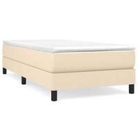 Boxspring bed 90x190 cm stof cr&egrave;mekleurig 2