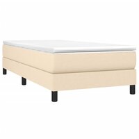 Boxspring bed 90x200 cm stof cr&egrave;mekleurig 3