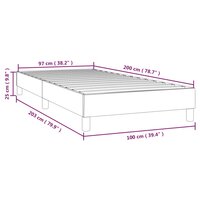 Boxspring bed 100x200 cm stof blauw 9