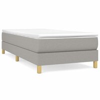 Boxspring bed 80x200 cm stof lichtgrijs 2