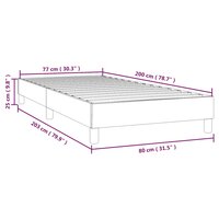 Boxspring bed 80x200 cm stof lichtgrijs 9