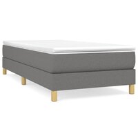 Boxspring bed 90x190 cm stof donkergrijs 2