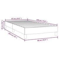 Boxspring bed 90x190 cm stof blauw 9