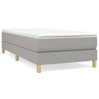 Boxspring bed 90x200 cm stof lichtgrijs 2