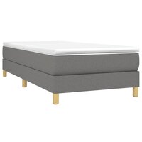 Boxspring bed 90x200 cm stof donkergrijs 3