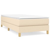 Boxspring bed 90x200 cm stof cr&egrave;mekleurig 2