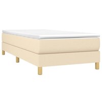 Boxspring bed 90x200 cm stof cr&egrave;mekleurig 3