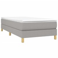Boxspring bed 100x200 cm stof lichtgrijs 3