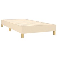 Boxspring bed 100x200 cm stof cr&egrave;mekleurig 4