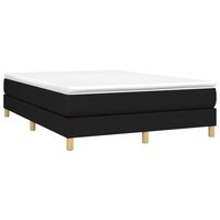 Boxspring bed stof zwart 140x200 cm 3