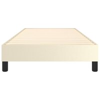 Boxspring bed kunstleer cr&egrave;mekleurig 90x200 cm 5