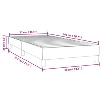 Boxspring bed fluweel roze 80x200 cm 9