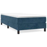 Boxspring bed 90x200 cm fluweel donkerblauw 2