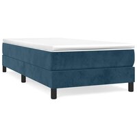 Boxspring bed 100x200 cm fluweel donkerblauw 2