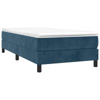 Boxspring bed 100x200 cm fluweel donkerblauw 3