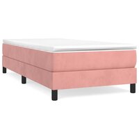 Boxspring bed fluweel roze 100x200 cm 2