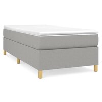 Boxspring bed 90x190 cm stof lichtgrijs 2