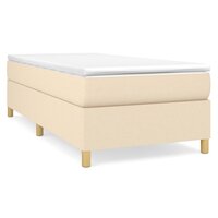 Boxspring bed 90x190 cm stof cr&egrave;mekleurig 2