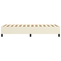 Boxspring bed kunstleer cr&egrave;mekleurig 90x200 cm 6