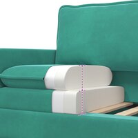 Bank Turquoise 76 x 81 x 87,5 cm Fluweel 7