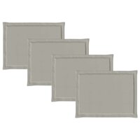 Zitkussens 4 pcs Lichtgrijs 47 x 36 x 2 cm Polyester 6
