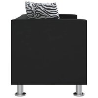 Tweezitsbank kunstleer zwart  4