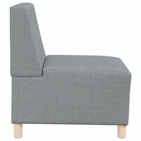 Modulaire bank zonder armleuningen lichtgrijs 55 cm stof 6