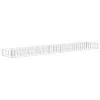 Gabion plantenbak verhoogd 180x30x10 cm gegalvaniseerd staal 2