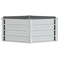 Plantenbak verhoogd 129x45 cm gegalvaniseerd staal zilverkleur 6