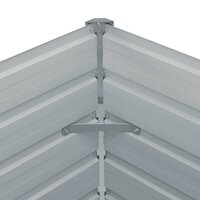 Plantenbak verhoogd 129x129x45 cm gegalvaniseerd staal grijs 5