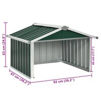 Overkapping voor robotmaaier 92x97x63 cm staal groen 9
