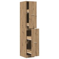 Apothekerskast 30x41x174,5 cm bewerkt hout artisanaal eiken 2