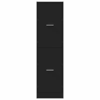 Apothekerskast 40x41x144,5 cm bewerkt hout zwart 5