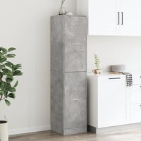 Apothekerskast 40x41x174,5 cm bewerkt hout betongrijs 3