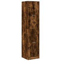Apothekerskast 40x41x174,5 cm bewerkt hout gerookt eikenkleurig 4