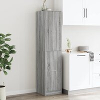 Apothekerskast 40x41x174,5 cm bewerkt hout grijs sonoma eiken 3