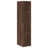 Apothekerskast 30x41x144,5 cm bewerkt hout bruin eikenkleurig 4