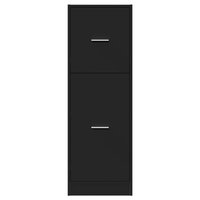 Apothekerskast 40x41x118 cm bewerkt hout zwart 5