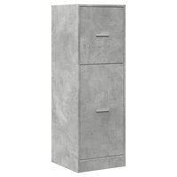 Apothekerskast 40x41x118 cm bewerkt hout betongrijs 4