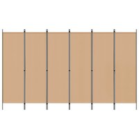 6-Panelen Kamerscherm Beige 300 x 180 cm Stof 3