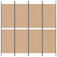 4-panelen kamerscherm Beige 200 x 200 cm Stof 4