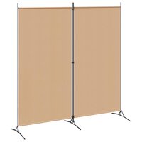 2-Panelen Kamerscherm Beige 175 x 180 cm Stof 2