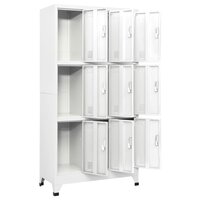 Lockerkast met 9 vakken 90x45x180 cm staal grijs  3