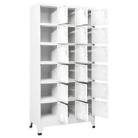 Lockerkast met 18 vakken 90x40x180 cm metaal  3