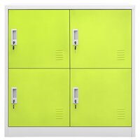 Lockerkasten 5 st 90x45x92,5 cm staal lichtgrijs en groen 3