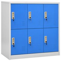 Lockerkasten 2 st 90x45x92,5 cm staal lichtgrijs en blauw 2