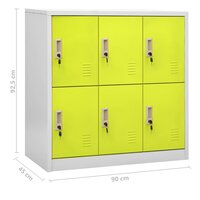 Lockerkasten 2 st 90x45x92,5 cm staal lichtgrijs en groen 9