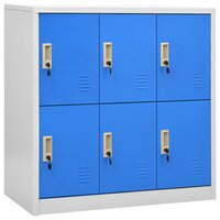 Lockerkasten 5 st 90x45x92,5 cm staal lichtgrijs en blauw 2