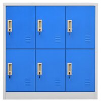 Lockerkasten 5 st 90x45x92,5 cm staal lichtgrijs en blauw 3